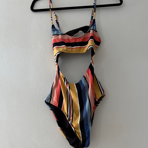 Rip Curl Multicolor Striped One Piece Swimsuit - Picture 1 of 3